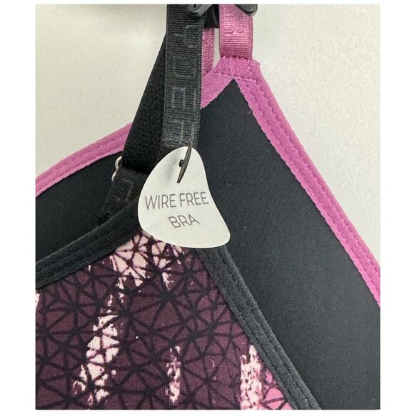 SPYDER NWT $68 2 Piece Lightly Padded Comfort BraS Purple and Black Women's 34C - Picture 5 of 9